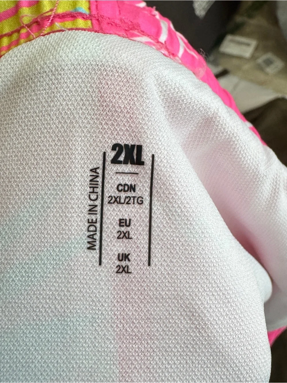 Men's Pink Floral Swim Trunks with AM Logo